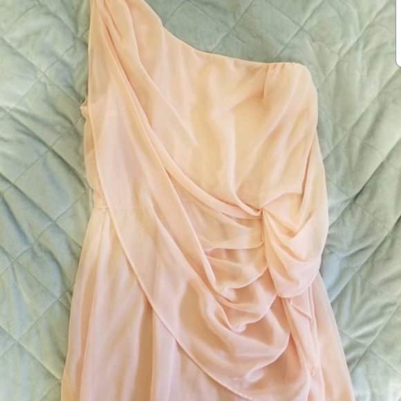 One shoulder chiffon mini dress - Picture 1 of 2